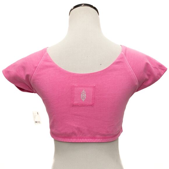 Free People FP Movement Magenta Minx Crop Top Size Medium - Picture 3 of 8